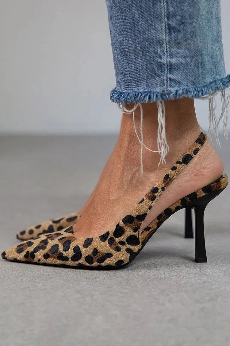 Leire™ | Zapatos de tacón con estampado de leopardo