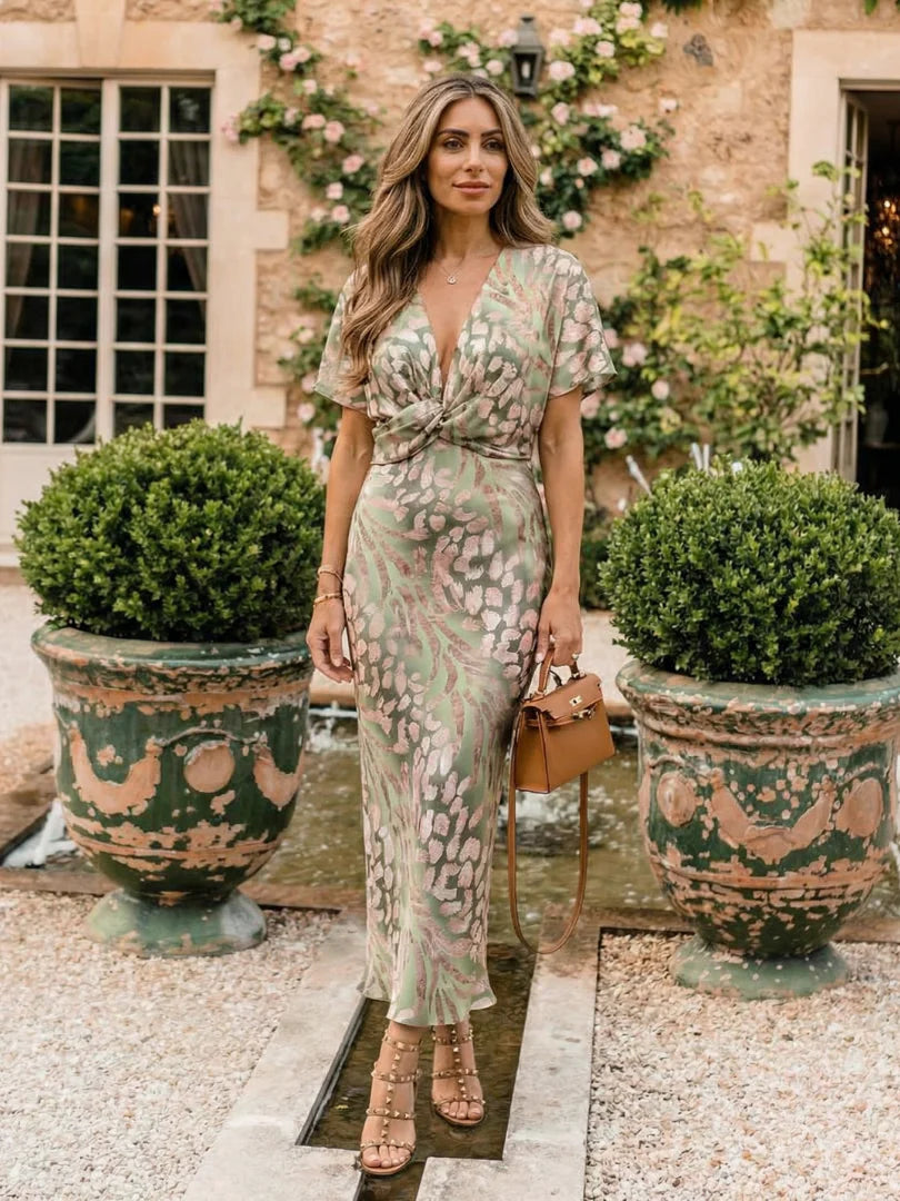 Úrsula | Vestido con cintura fruncida y caída premium