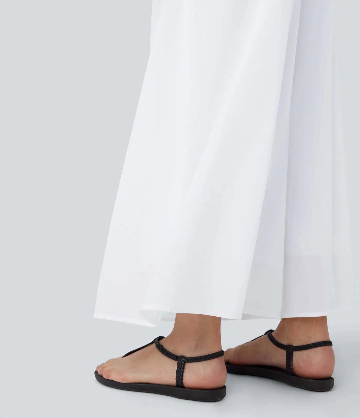 Jeniffer | Pantalón- Falda Palazzo de Talle Alto con Bolsillos y Malla Fluida