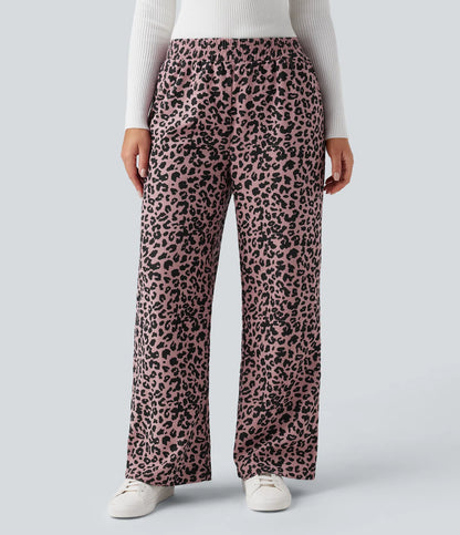 Paola | Pantalón de Pana Leopardo Cintura Alta