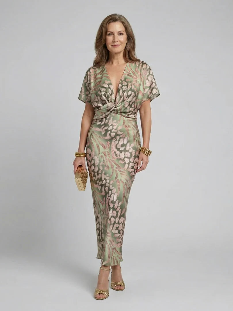 Úrsula | Vestido con  cintura fruncida y caída premium