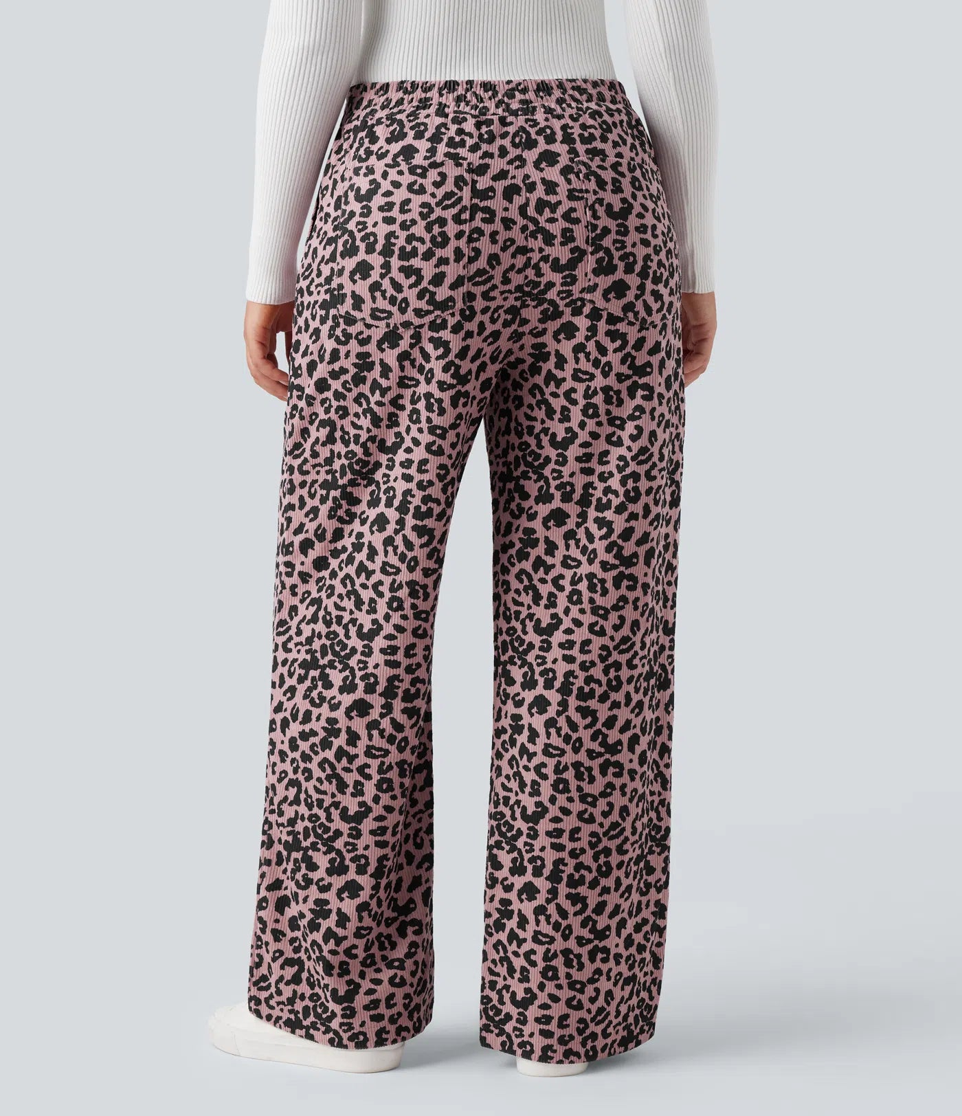 Paola | Pantalón de Pana Leopardo Cintura Alta