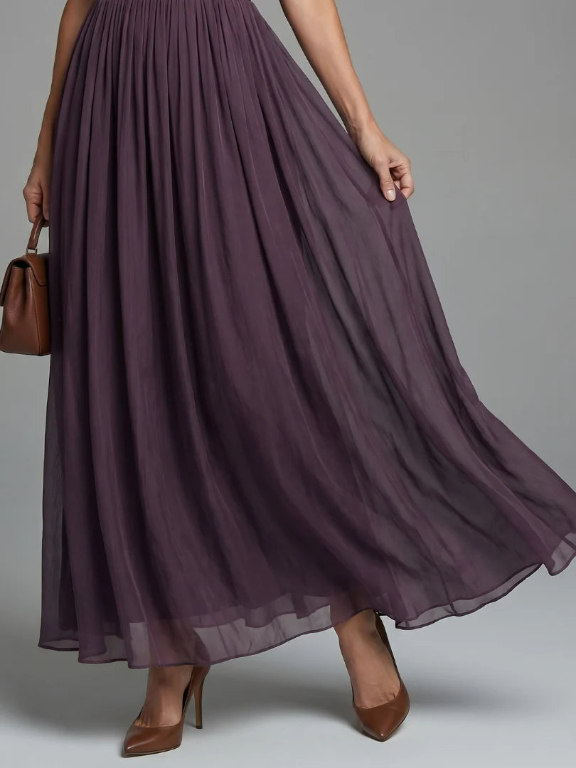 Bella | Vestido con escote en forma de ojo de cerradura y cintura fruncida