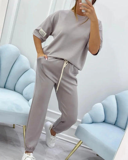 Romma | Conjunto primaveral con top liso y pantalón