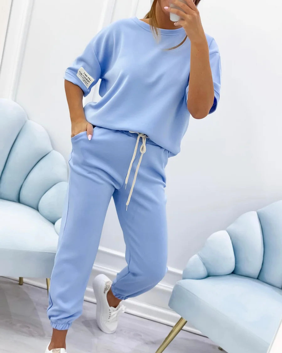 Romma | Conjunto primaveral con top liso y pantalón