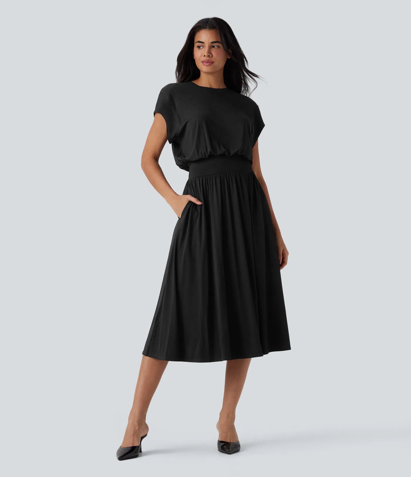 Estela | Vestido con Cintura Definida y Bolsillos