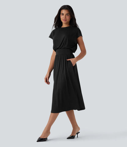 Estela | Vestido con Cintura Definida y Bolsillos