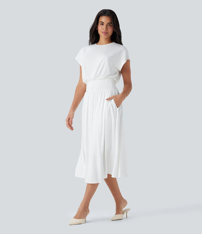 Estela | Vestido con Cintura Definida y Bolsillos