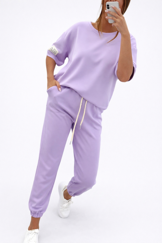 Romma | Conjunto primaveral con top liso y pantalón